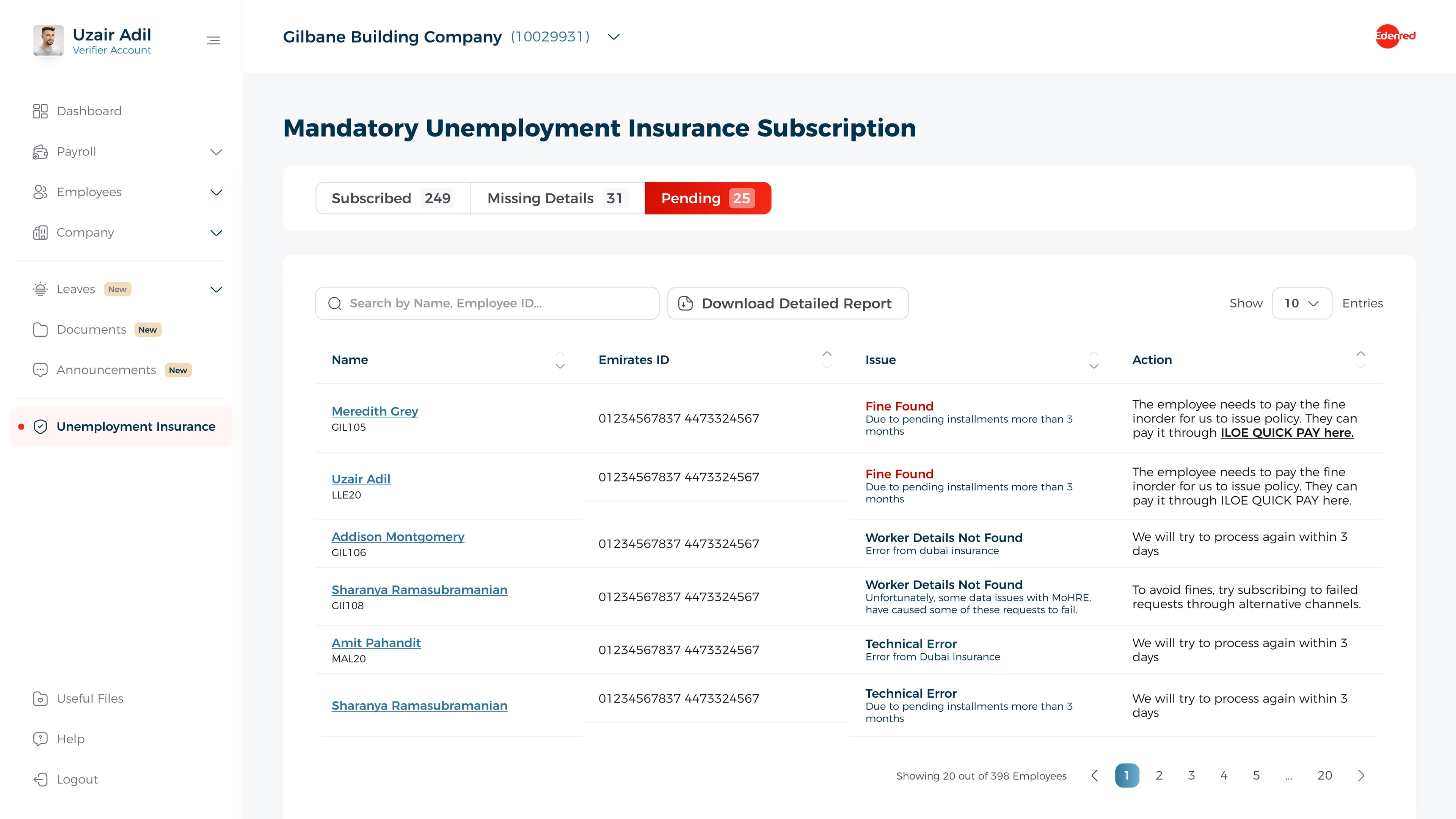 The redesigned ILOE Pending tab — every worker row shows a clear issue and a one-tap action